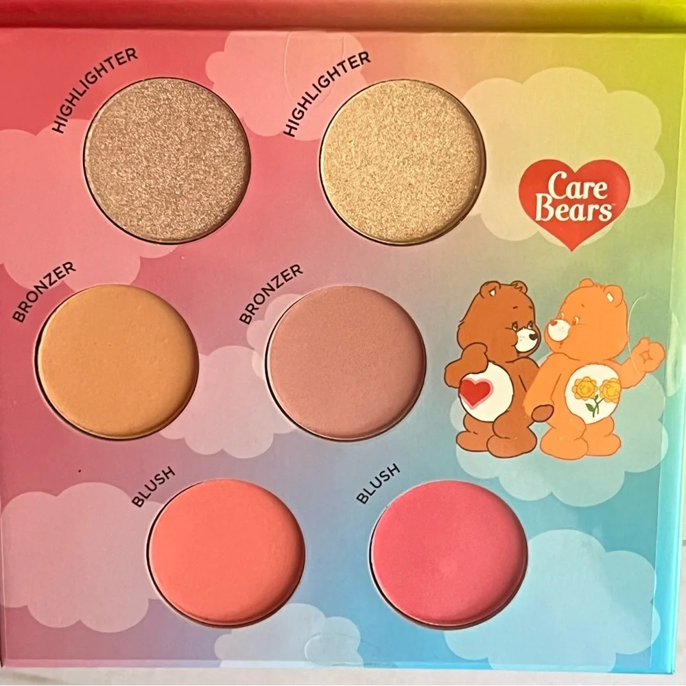 Care Bears Complexion Palette Kit Bronzer Highlighter Blush Mirror NEW Sealed
